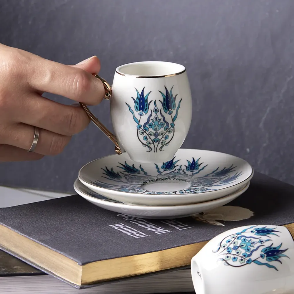 Karaca Iznik Koffiekopjes Set Voor 6 Personen - Afbeelding 2