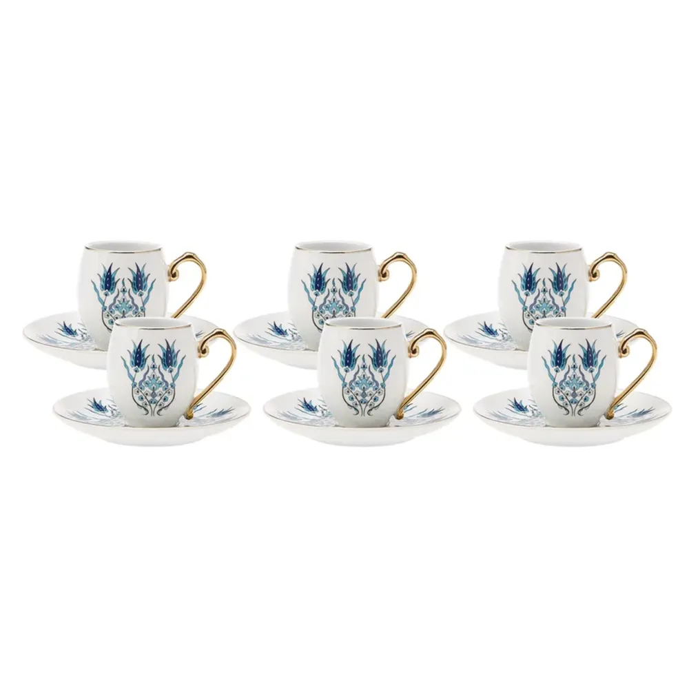 Karaca Iznik Koffiekopjes Set Voor 6 Personen - Afbeelding 3