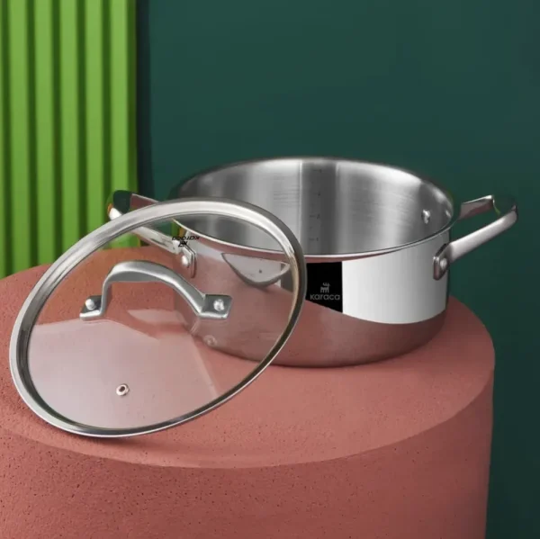 Karaca Power Steel 3 Ply 24 Cm Stalen Kookpot 4,6 Lt