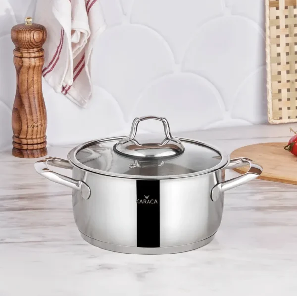 Karaca Bianca Stalen Kookpot 20 cm