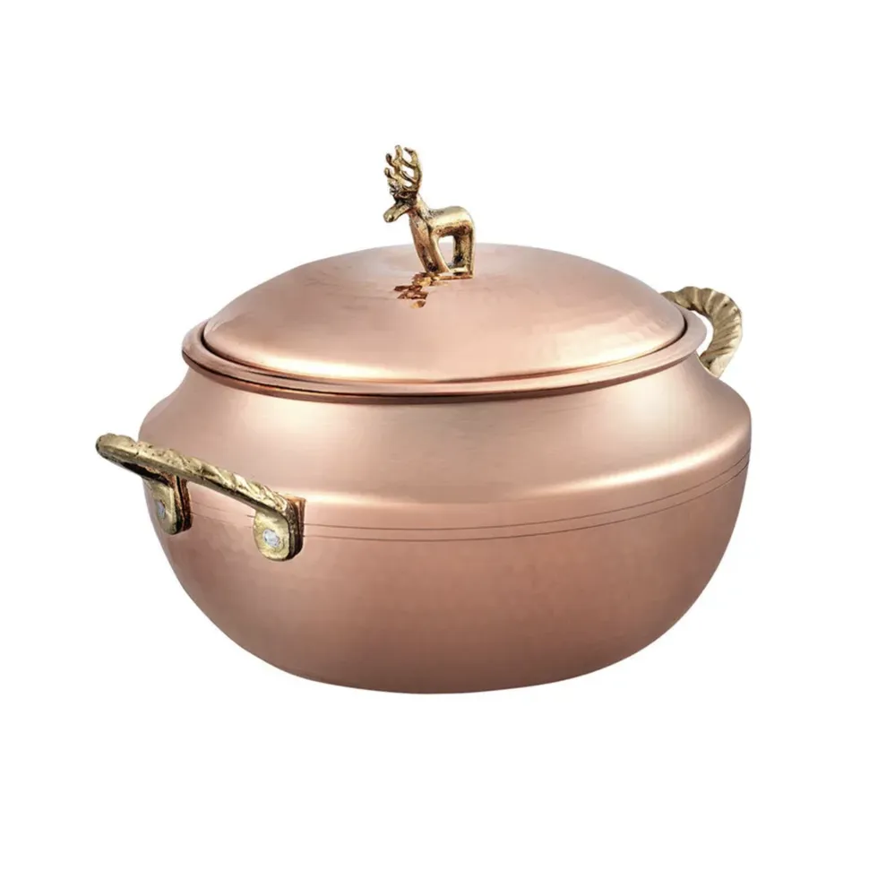Karaca Alacahöyük Koperen Kookpot 16 cm - Afbeelding 1