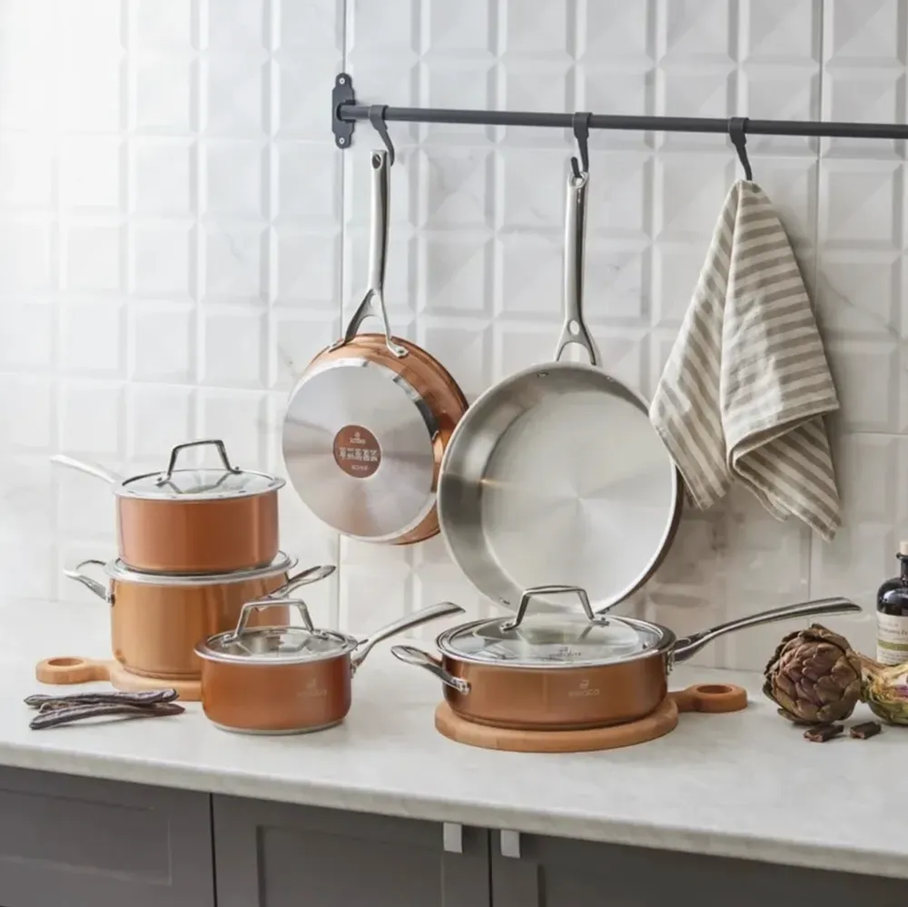 Karaca Rosegold Roestvrijstalen Kookgerei Set 10 Delig - Afbeelding 1