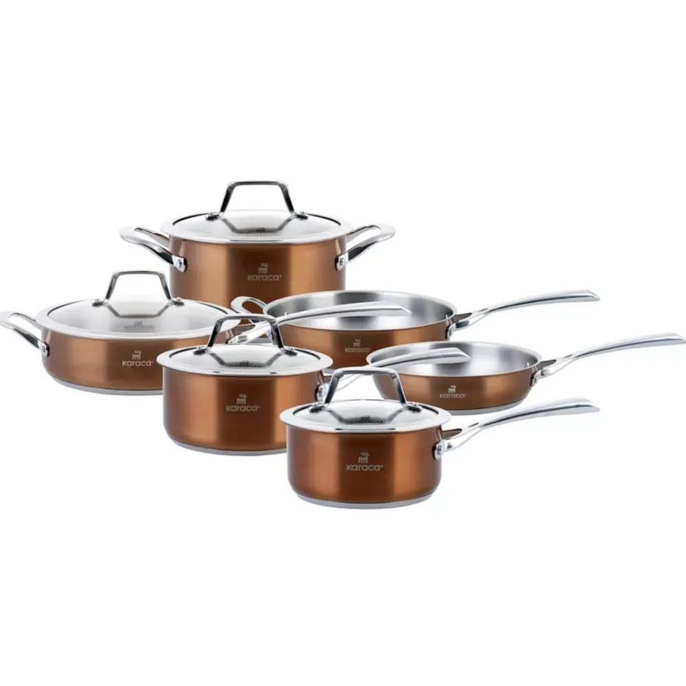 Karaca Rosegold Roestvrijstalen Kookgerei Set 10 Delig