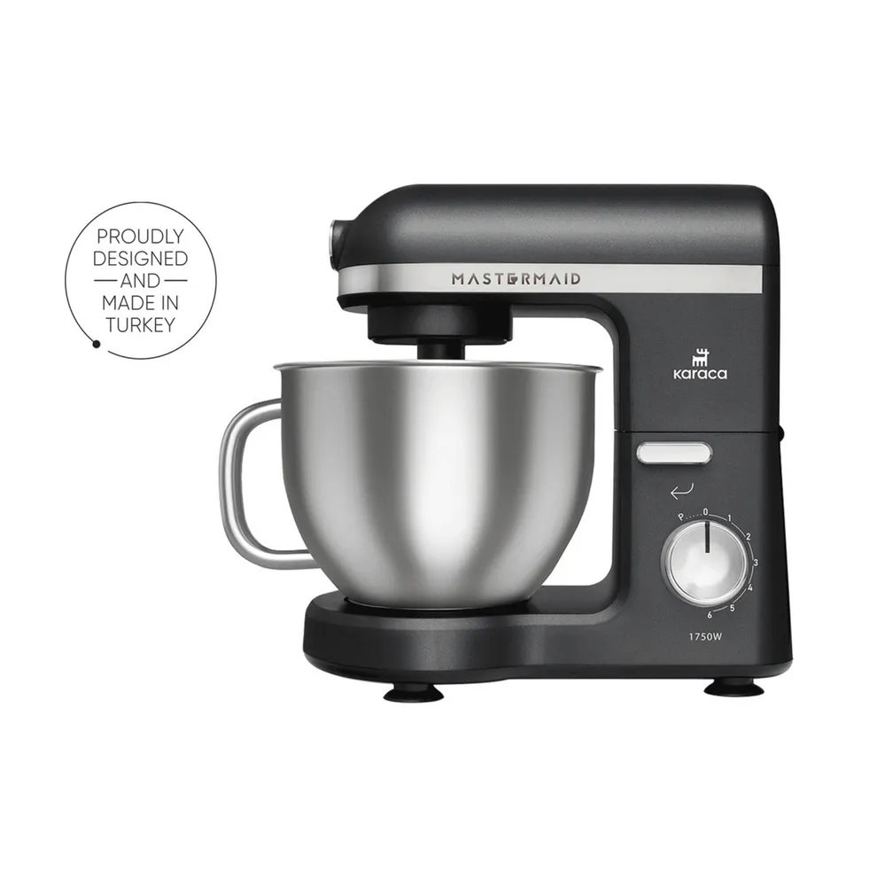 Karaca Mastermaid Chef Pro Dubbelarmige Mixer 1750 W Glanzend Zwart - Afbeelding 2