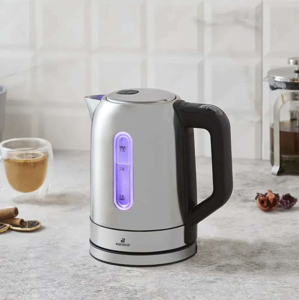 Karaca Inox Waterkoker 2200W Met Instelbare Temperatuur en Ledverlichting 220 - Afbeelding 7