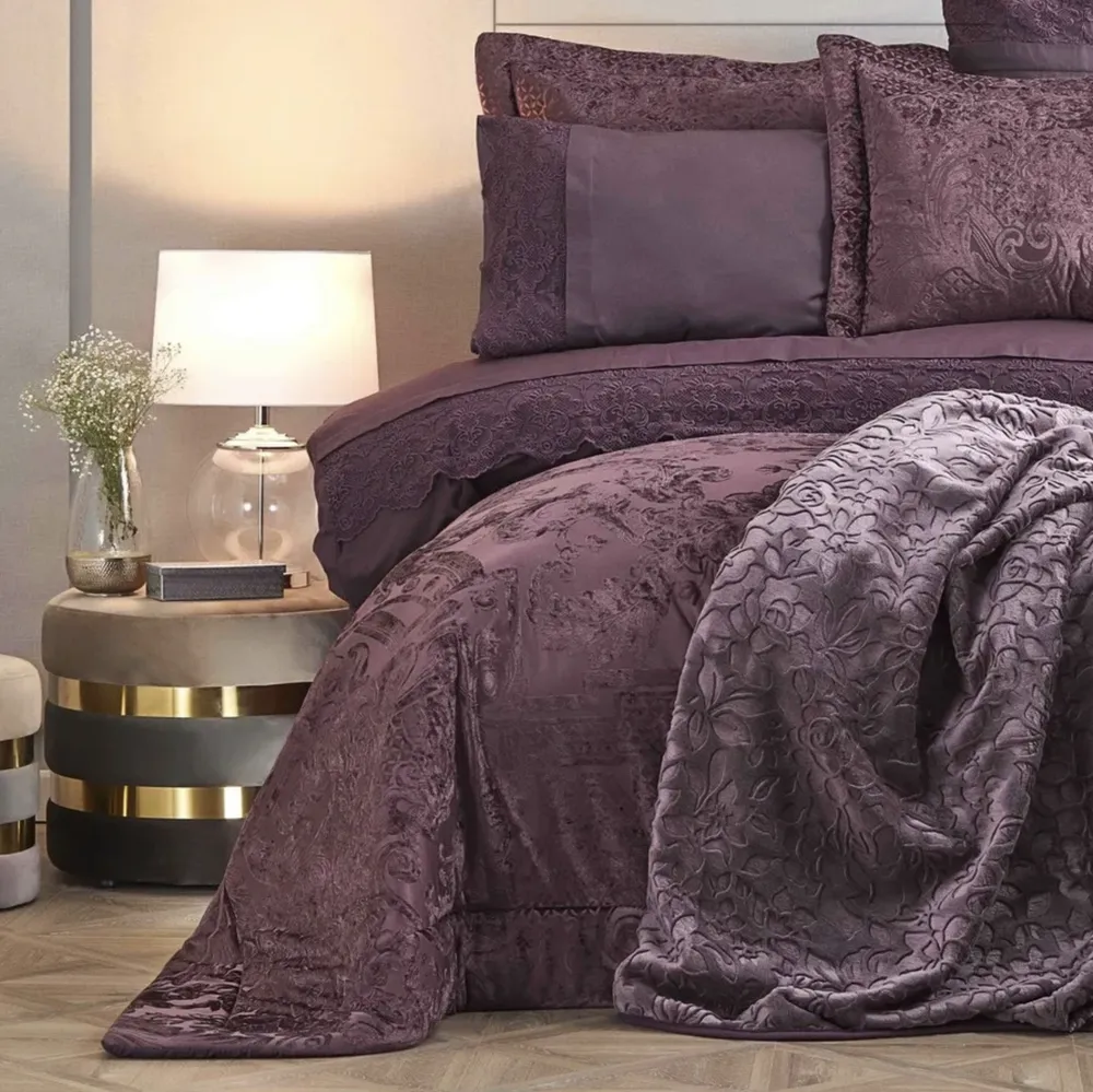Karaca Home Valeria Best Paars Dry 8 Delige Huwelijks Set - Afbeelding 1