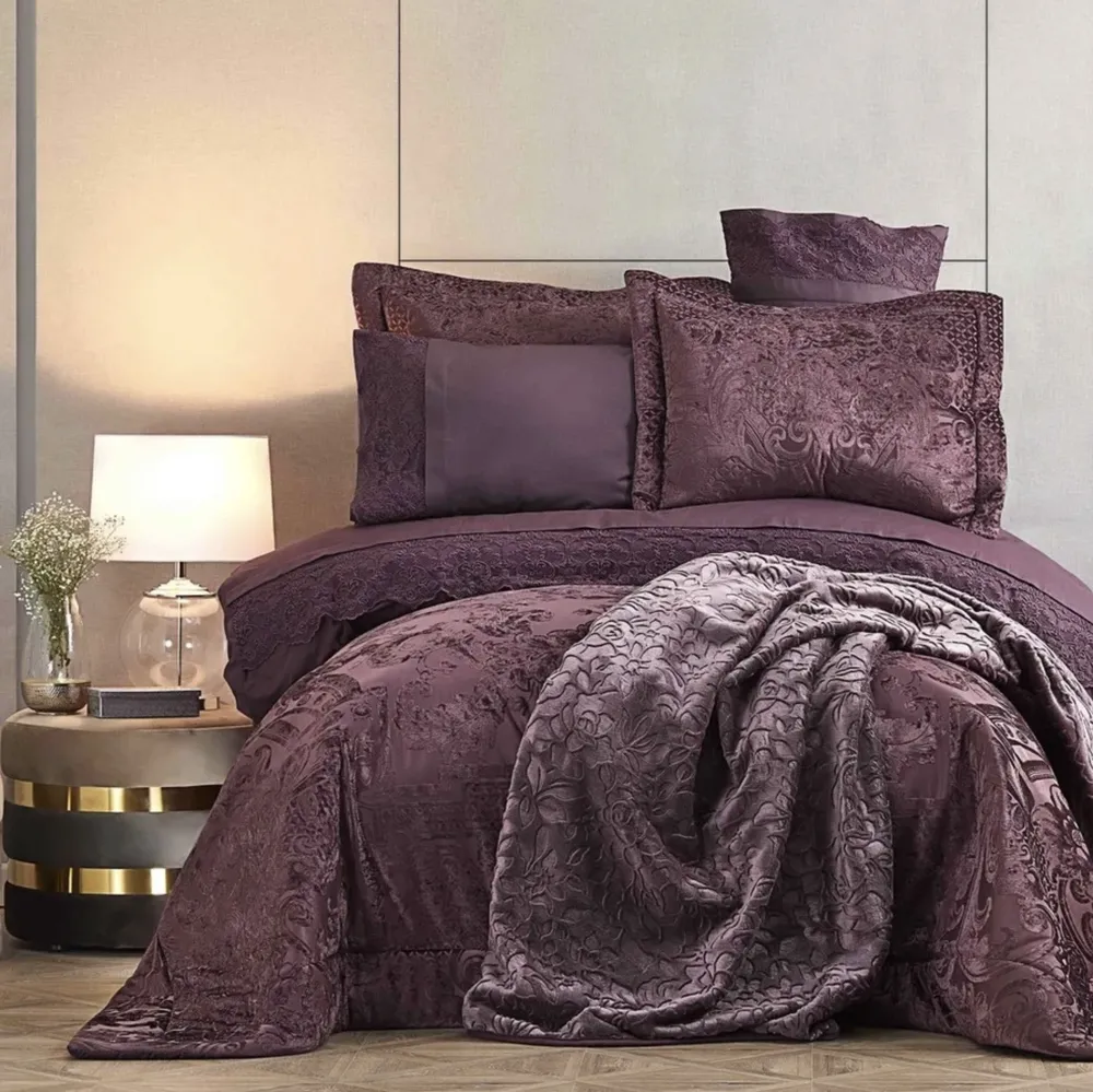 Karaca Home Valeria Best Paars Dry 8 Delige Huwelijks Set