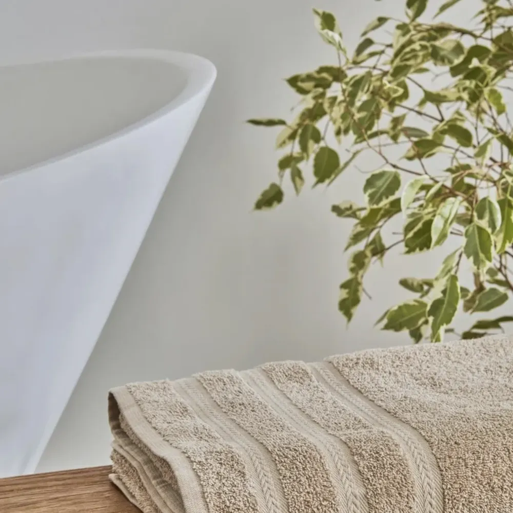 Karaca Wheat Mokka 100% Katoenen Badlaken 100X150 cm - Afbeelding 1