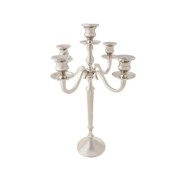 Karaca Victoria 5 Armige kandelaar 45x29,7cm Zilver