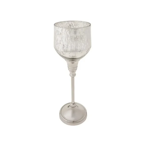 Karaca Lucca Kandelaar Theelichthouder Antiek Zilver 28cm