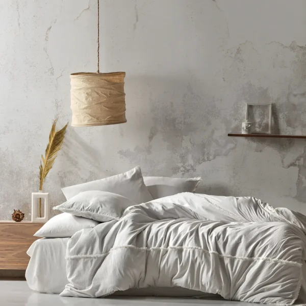 Buldans Burumcuk Dekbedovertrek Set 200x220 cm Off White