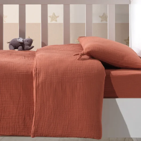 Buldans Bonni Baby Dekbedovertrek Set 100x150 cm Rood