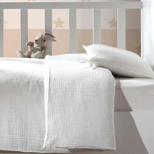 Buldans Bonni Baby Dekbedovertrek Set 100x150 cm Off White