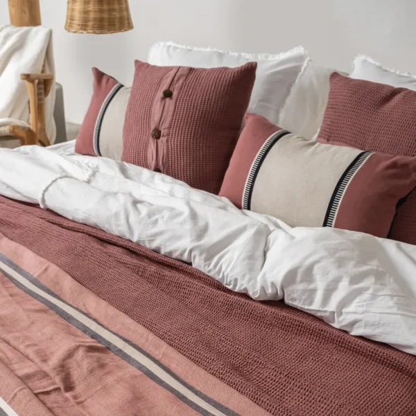 Buldans Bohem Bedsprei 240x260 cm Rustiek Bordeaux
