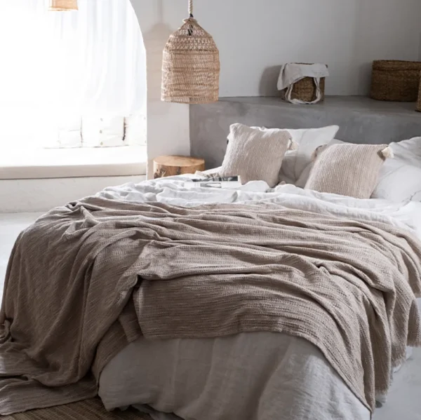 Buldans Fresco Bedsprei 180x240 cm Beige GemĆŖleerd
