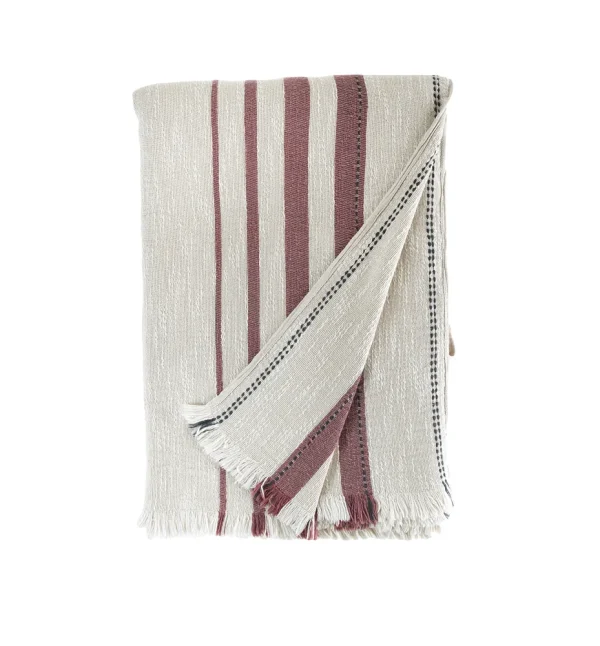 Buldans Lotto Throw 200x220 cm Rustiek Bordeaux