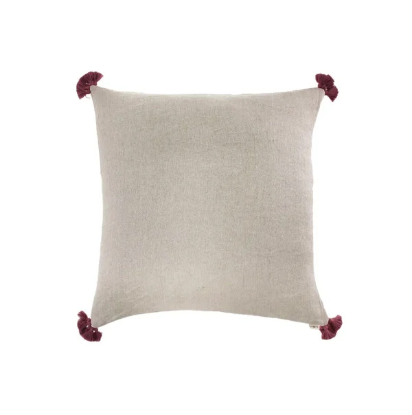 Buldans Olivia Kussen 45x45 cm Rustiek Bordeaux
