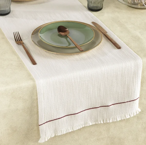 Buldans Perge Tafelloper 40x160 cm Rustiek Bordo