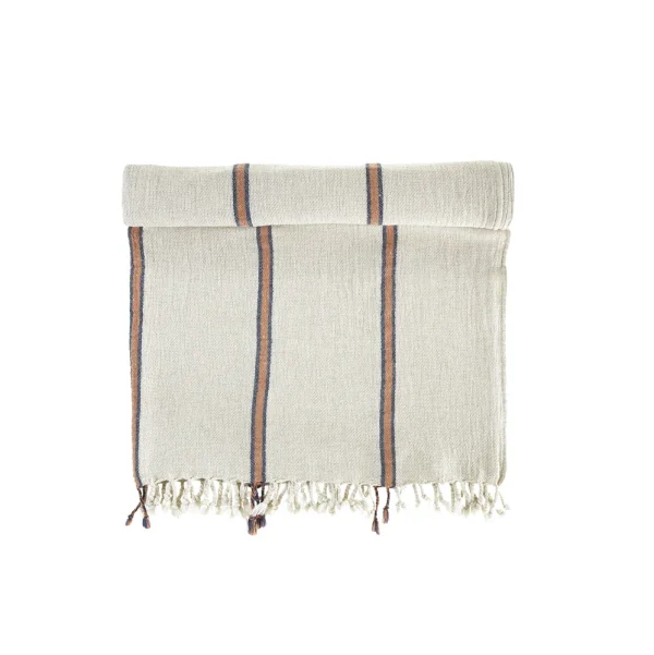 Buldans Smyrna Peshtemal Off Terra/Marine Blauw