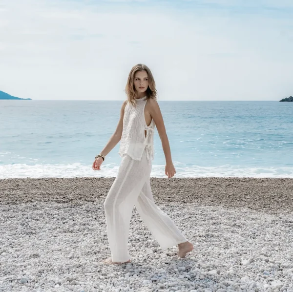 Buldans Amalfi 100% Linnen Broek Off White