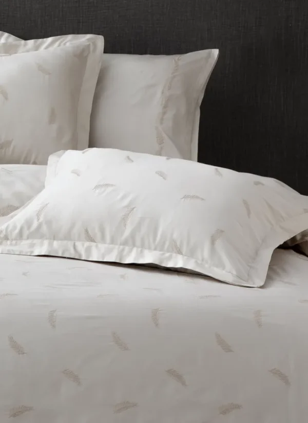 Ecocotton Guz Dekbedovertrek Set 100% Biologisch Satijn Katoen Brodeli Beige 200x220 cm