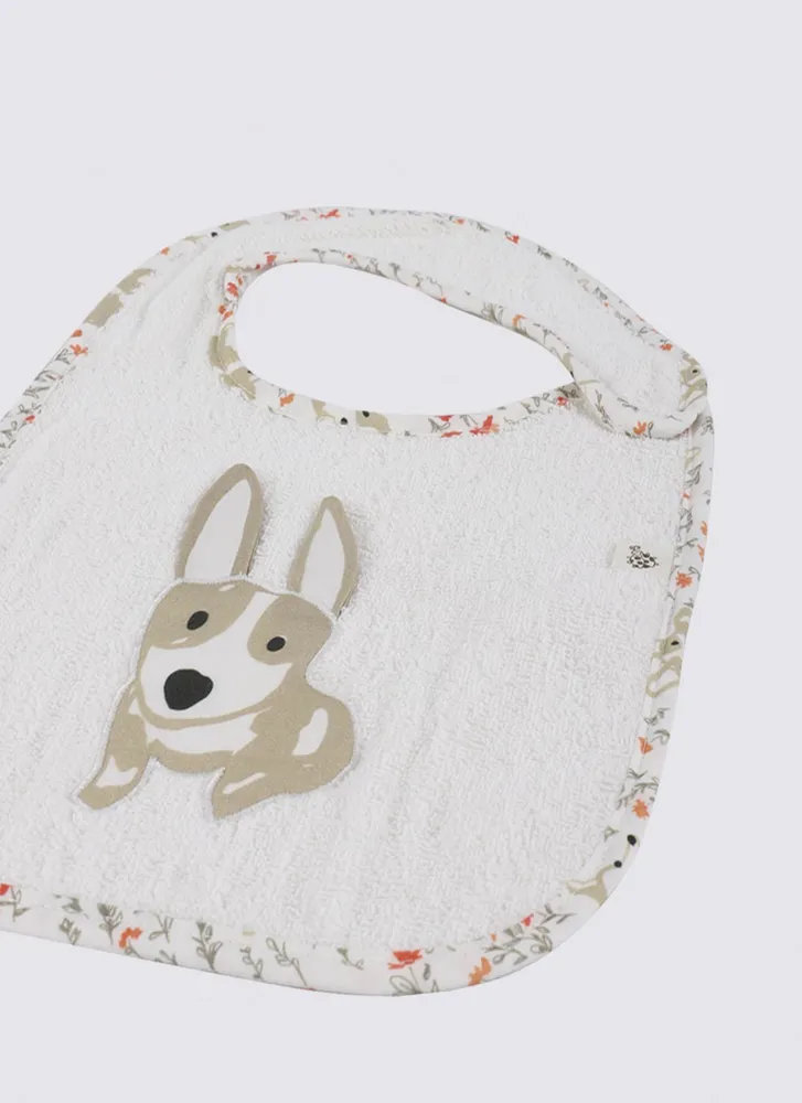 Ecocotton Dagi 4-Delige Poncho Set voor Babyjongens 100% Organisch Katoen Geborduurd Crème 1-4 Jaar - Afbeelding 2