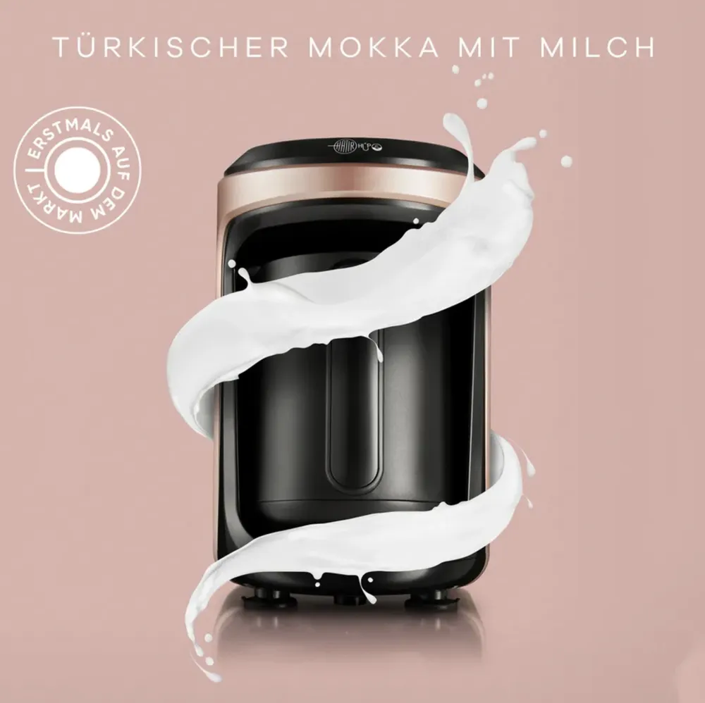 Karaca Hatır Hüps Turks koffiezetapparaat met melk Rosegold