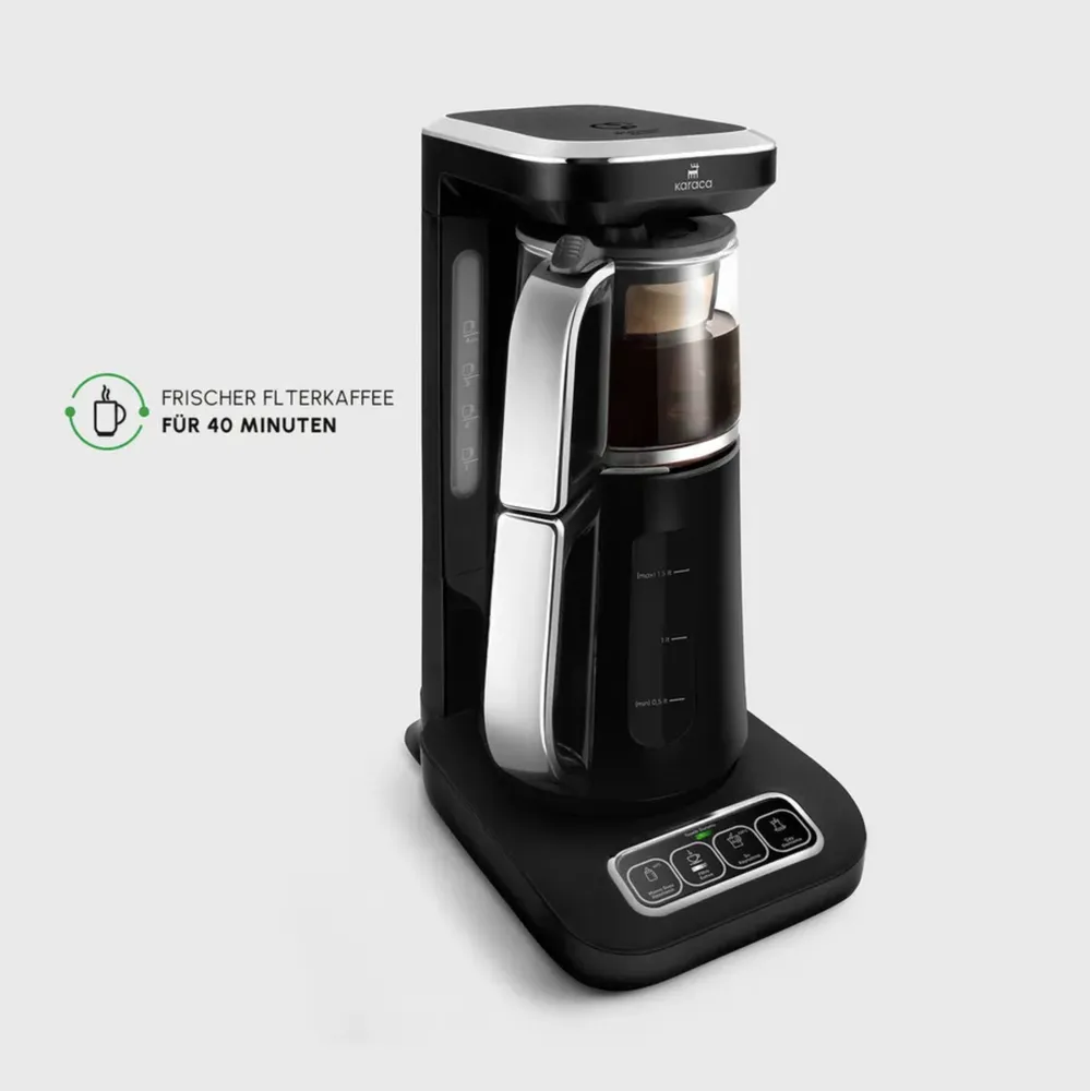 Karaca Caysever Robotea Pro 4 in 1 Sprekende Automatische Theemaker Waterkoker en Filterkoffiezetapparaat 2500W Zwart - Afbeelding 2