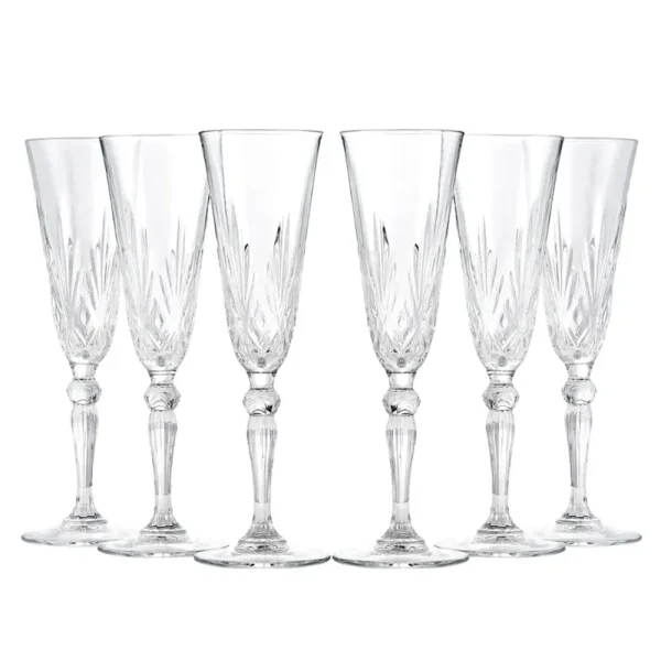 Rcr Melodia 6-delige champagne glazen set 160 ml