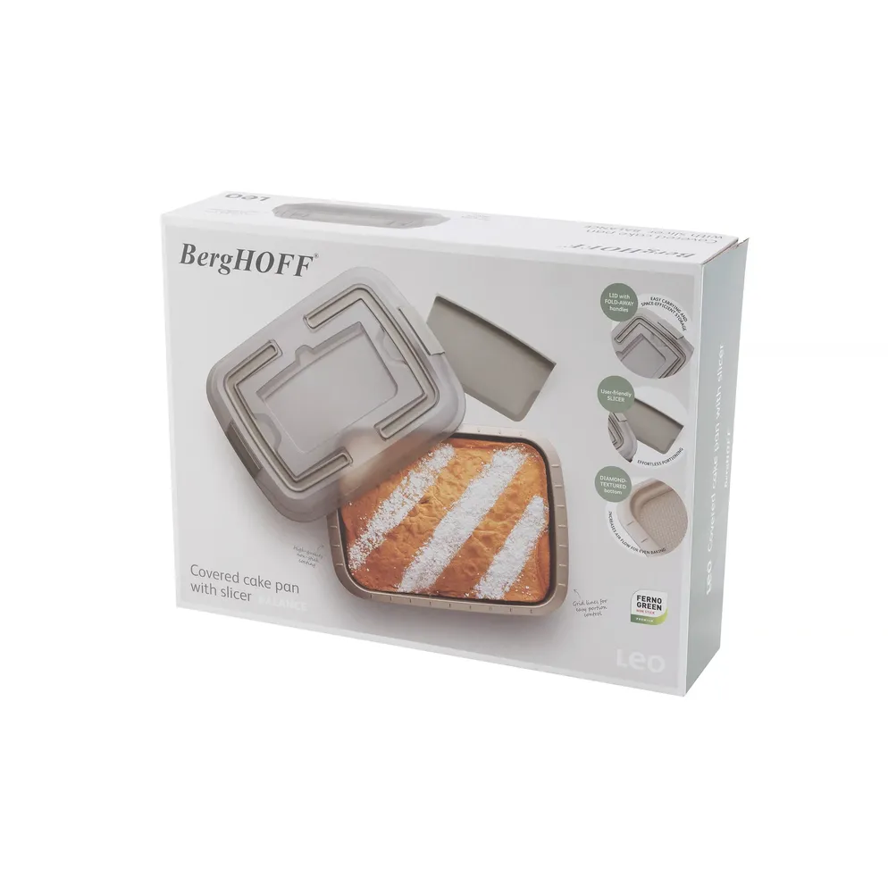 Berghoff LEO Bakvorm met deksel en snijder Balance 38,50x29cm - Afbeelding 3