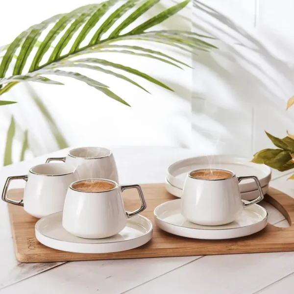 ​Karaca Saturn Platinum 6 Persoons Koffiekopjes Set