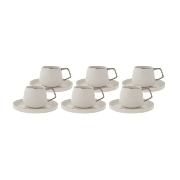 ​Karaca Saturn Platinum 6 Persoons Koffiekopjes Set