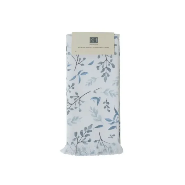 Karaca Home Garden Blauw 100% Katoenen Keukenhanddoek 2 Stuk 60x40 cm