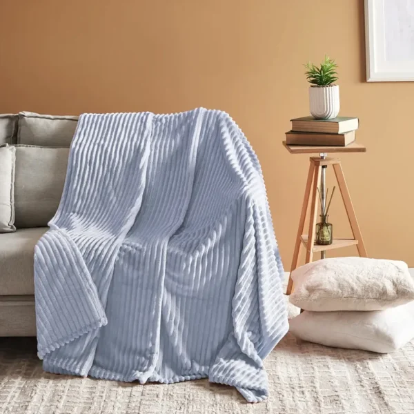 Karaca Ruby Stripe Wellsoft Deken, Blauw