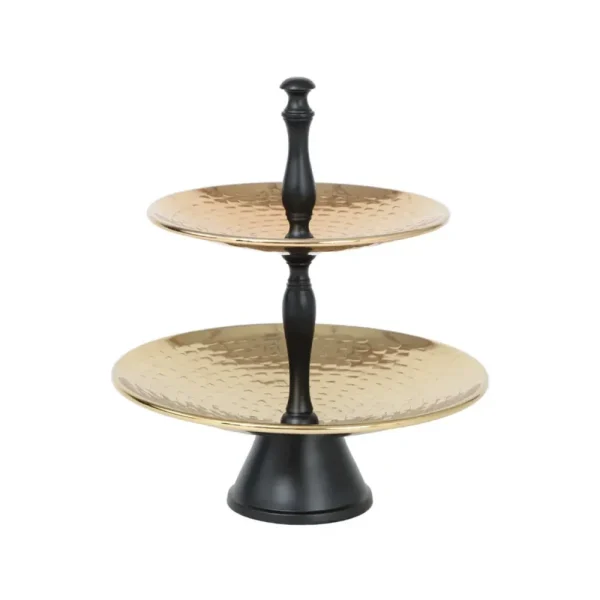 Karaca Home Marokkaans 2-Laags Serveerrek Goud 25,5 x 30 cm