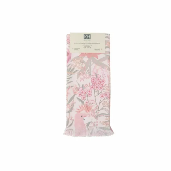 Karaca Home Garden Keukenhanddoek, 2 Stuk, 100% Katoen, Poeder