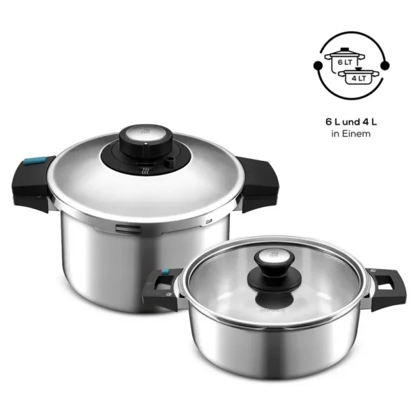 Karaca Quick and Safe Snelkookpot Set 4+6 Lt