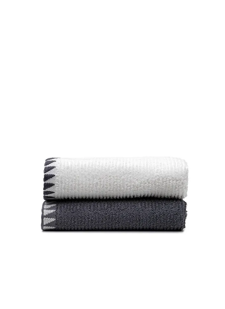 Green Black Vera 2-Delige Keukenhanddoek 100% Katoen Crème-Blauw 50X70cm - Afbeelding 1