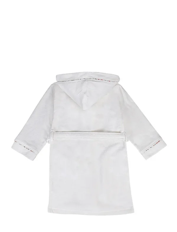 Ecocotton Dagi Jongens Badjas 100% Biologisch Katoen Geborduurd Crème