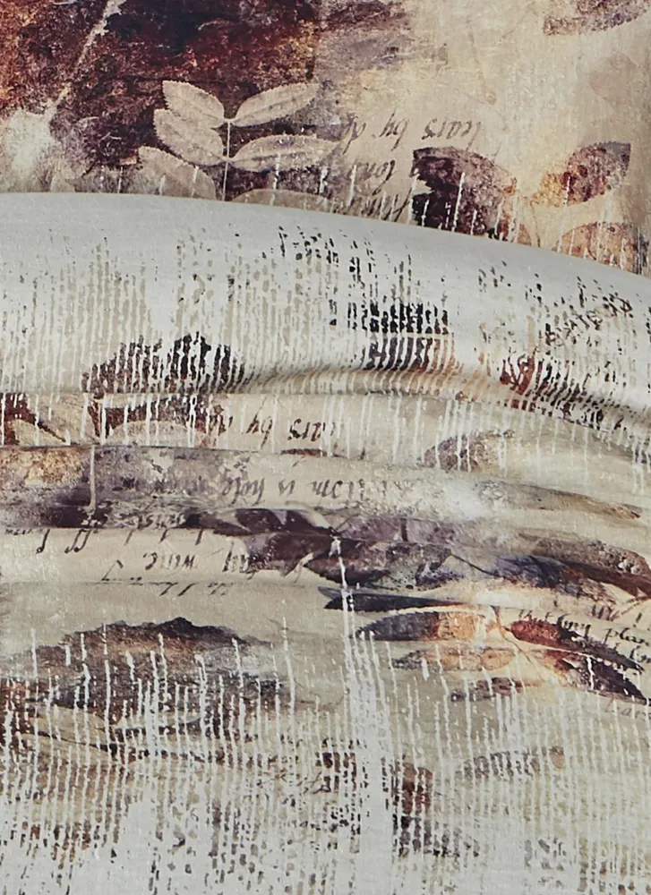 Ecocotton Demre Dekbedovertrekset 100% Linnen Digitaal Bedrukt Beige 240x220 Cm - Afbeelding 2