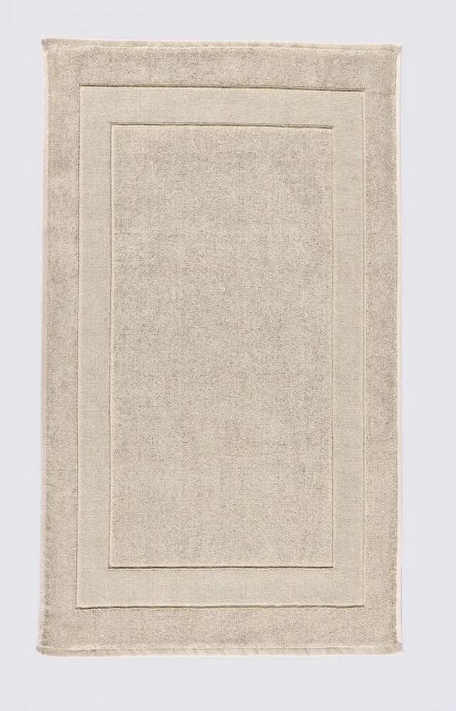 Green Black Elena Badmat 100% Katoen Gekamd Beige 50x80 Cm