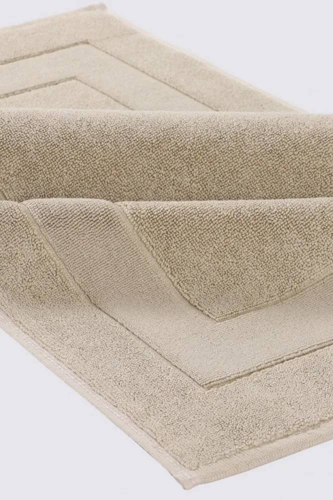 Green Black Elena Badmat 100% Katoen Gekamd Beige 50x80 Cm - Afbeelding 1
