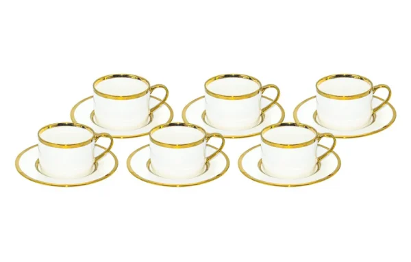 Bambum Vibe 6 Persoons Theekopjes Set Goud Patroon