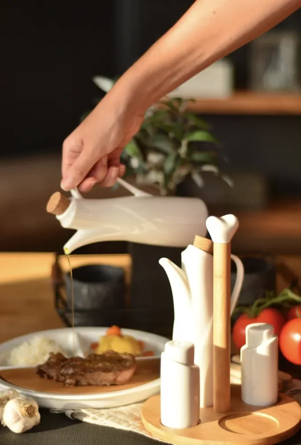 Bambum Perdio Olie- en azijnhouder Peper- en zoutstel