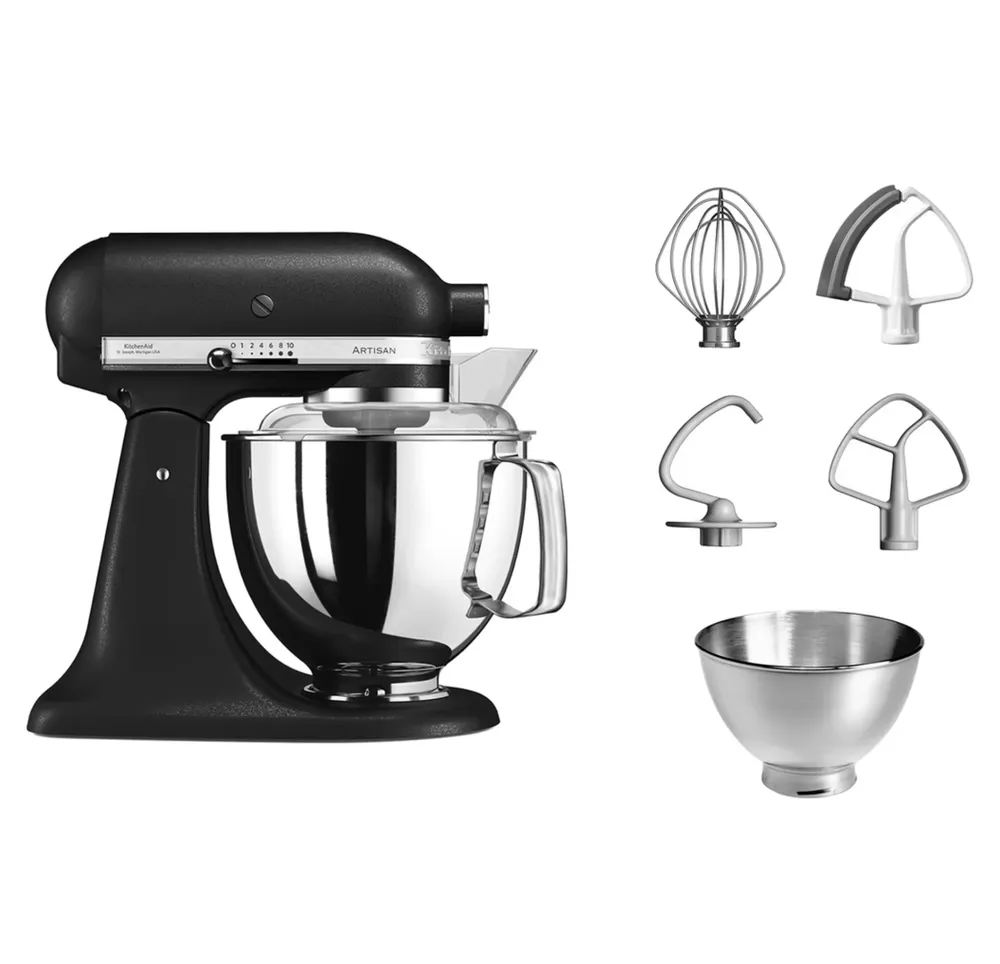 KitchenAid Keukenrobot Met Kantelbare Kop 4,8 L - ARTISAN MET EXTRA ACCESSOIRES - VULKAANZWART - Afbeelding 1