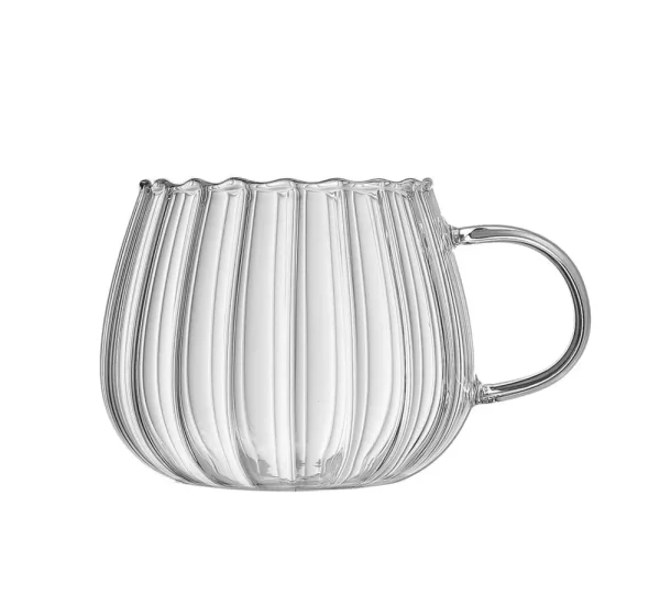 Riffel kopjes borosilicaatglas - 400 ml