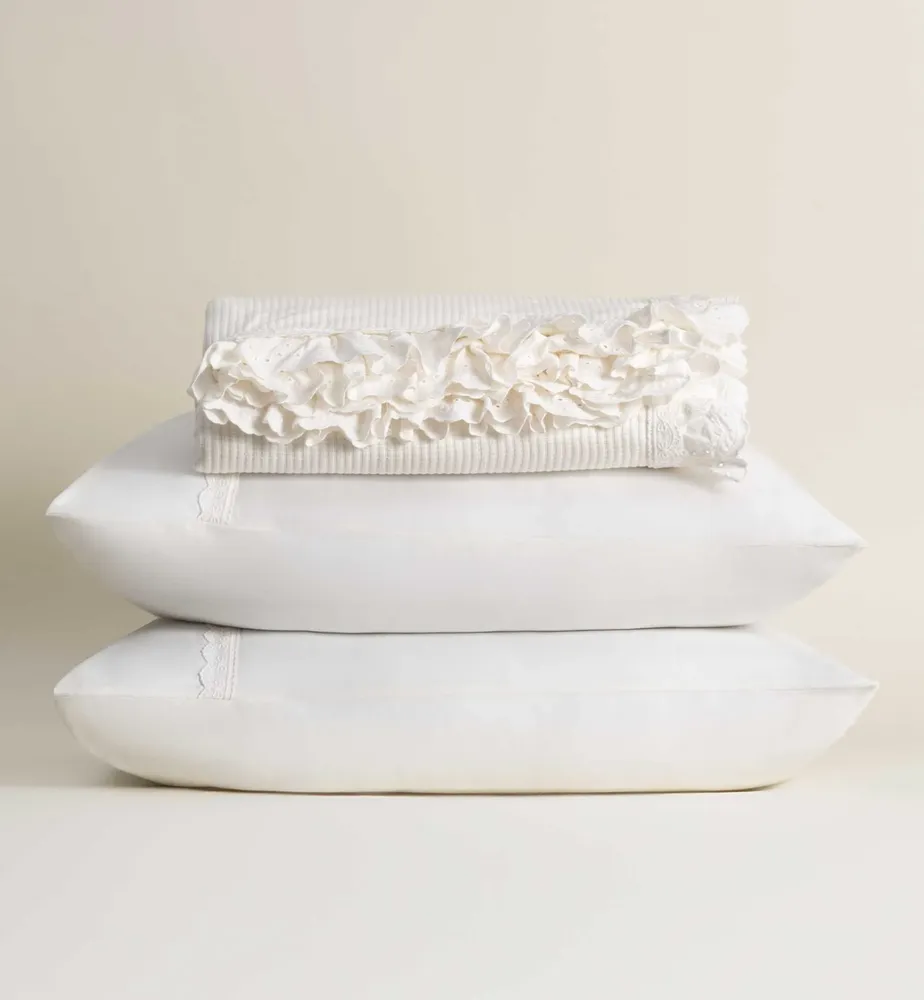 Ecocotton Dina Tweepersoons sprei Set 100% Organisch Katoen Crème 240X260cm