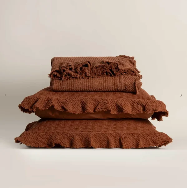 Ecocotton Dina Tweepersoons sprei Set 100% Organisch Katoen Terra 240X260cm