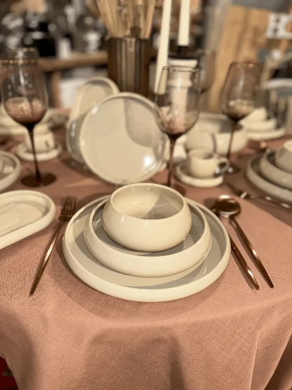 Bricard Bondy 18-delig serviesset voor 6 personen | nr.1 | beige