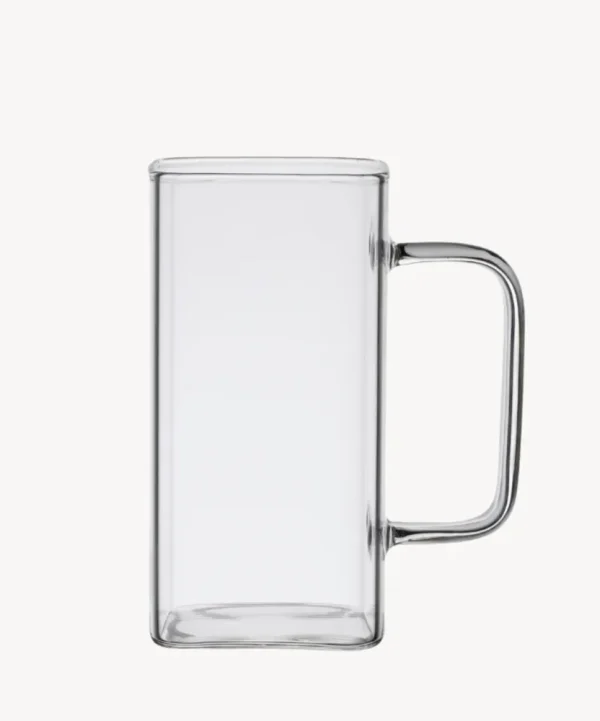 Square rechthoekig glazen mok | 2 stuks | 350 ml